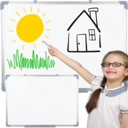 Magnetisch droog uitwisbaar whiteboard voor aan de muur 45 × 60 cm wit