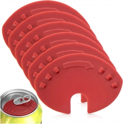 2-in-1 blikopener en hygiënische deksel, set van 6 stuks