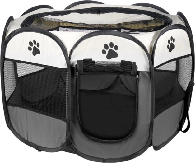 Opvouwbare omheining voor honden en katten - grijs