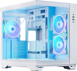 Chieftec Visio witte gaming-pc-behuizing met 6× ARGB-ventilatoren