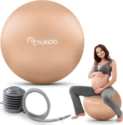 Zwangerschaps- en fitnessbal 65 cm beige NUKIDO