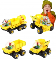 Bouwset 5-in-1 betonmixer met kiepwagen, 38 onderdelen + 5 kaarten
