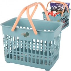 Plastic boodschappenmand met inklapbare handgrepen