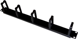 1U 19" kabelorganizer met 5 haken, zwart