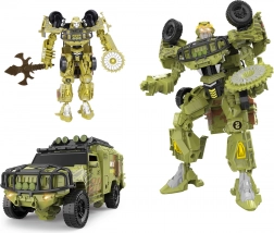 transformerende autorobot 17 cm met zwaard en zaag – gepantserd voertuig