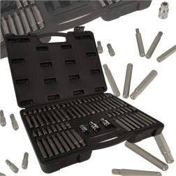 Bitset voor accuboormachine en ratel 75-delig in koffer KAFUWELL