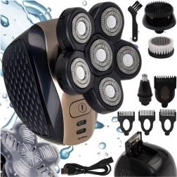 draadloos heren scheerapparaat met roterende kop en trimmer SOULIMA 6-in-1