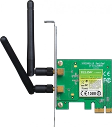 Draadloze kaart WiFi N300 PCI-E met twee antennes