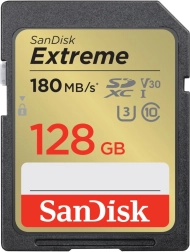 SanDisk Extreme SDXC-geheugenkaart 128 GB UHS‑I U3 V30 180/90 MB/s