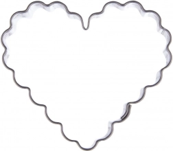 Metalen uitsteekvorm hart 5 cm