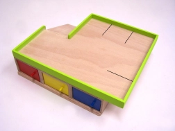 Houten garage voor 9 autootjes