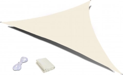 waterdicht schaduwdoek driehoek 4 × 4 × 4 m ModernHome – beige