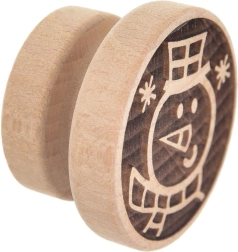 Houten koekjesstempel sneeuwpop 5,5 cm