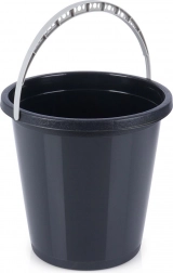 Kunststof zwarte emmer 5 l