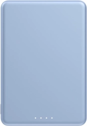 Super slanke magnetische powerbank 5000 mAh blauw