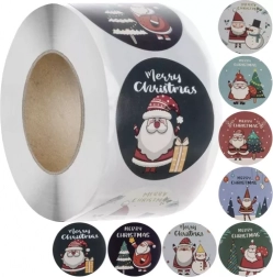 Kerststickers voor cadeaus – rol van 500 stuks