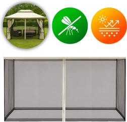 Insectenwerend net voor tuinpaviljoen 3x4 m met ritsen van MultiGarden