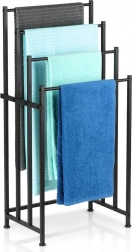 Vrijstaand metalen zwarte handdoekenrek Vilde