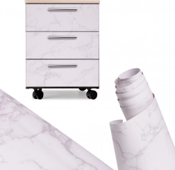 Zelfklevende decoratieve folie marmer magnolia 1,22 × 50 m