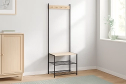 Vrijstaand kledingrek met 3 planken 60 × 40 × 175 cm