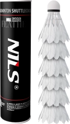 NILS NBL6206 veren badmintonshuttles, 6 stuks