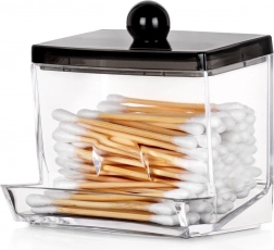 Dispenser voor wattenstaafjes van helder acryl met deksel