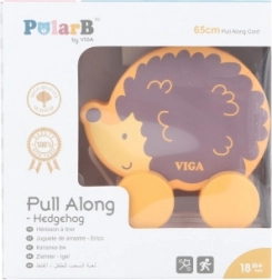 Houten trekfiguur egel