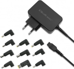 Universele netstroomadapter 65 W met 10 opzetstukken Qoltec