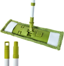 Vloermop TORO met telescopische steel, groen