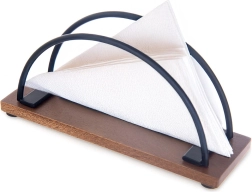 Houten metalen servettenhouder Radka 16 × 5 × 8 cm