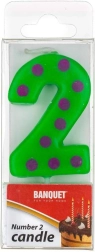 Verjaardagskaars cijfer 2