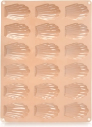 Siliconen madeleinevorm, beige, 32 × 24,5 cm