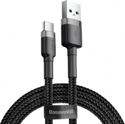 Baseus Cafule USB-C-kabel voor opladen en data 1 m grijs-zwart