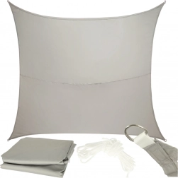 Tuin zonnescherm LUARO grijs 4x3m