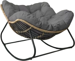 Moderne Scandinavische grijze schommelstoel Cocoon