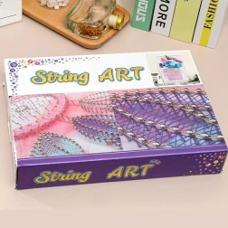 Creatieve string art-set met ledverlichting in lijst 21 × 30 cm – halve maan