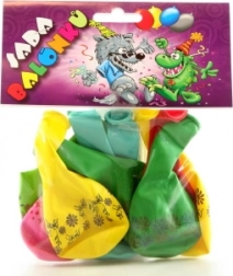 Opblaasbare ballonnen met print – mix kleuren, 9 stuks