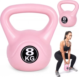 Kettlebell 8 kg roze voor thuistraining MODERNHOME