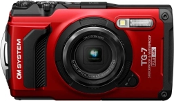 Duurzame compacte camera OM SYSTEM Tough TG‑7 rood