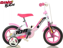 Kinderfiets 10" Dino Bikes Girl roze