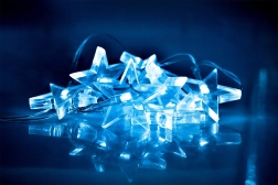 Solight LED-kerstverlichting met sterren 1,5 m, 10 LED's – Blauw licht
