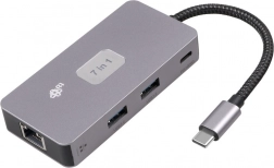 Adapter HUB USB-C 7-in-1 HDMI USB SD/TF RJ45