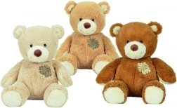 Pluchen teddybeer met patch 25 cm