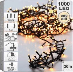 Kerstverlichting 1000 LED 20 m – warm wit
