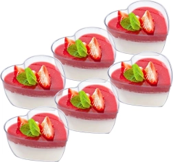 Hartvormige dessertcupjes 120 ml, 6 stuks