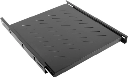 Uittrekbaar legbord 1U voor 19" kasten 800 mm, zwart