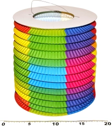 Cilindrische regenbooglampion 15 cm