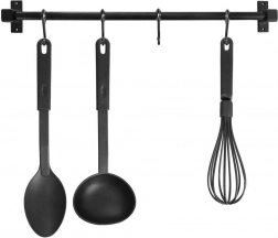 Keuken wandreling RADKA 50,5 cm – zwart metaal