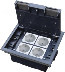 Vloerdoos 4M 45×45 mm met verstelbare diepte voor technische vloer