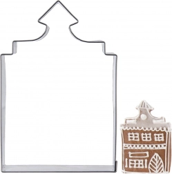 RVS koekjesuitsteker huisje 10 cm